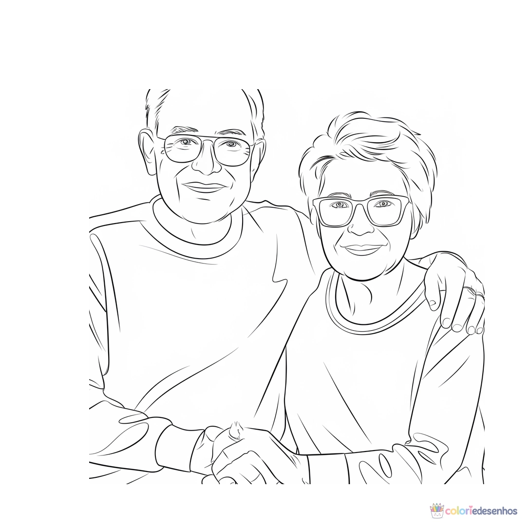 Avós para colorir