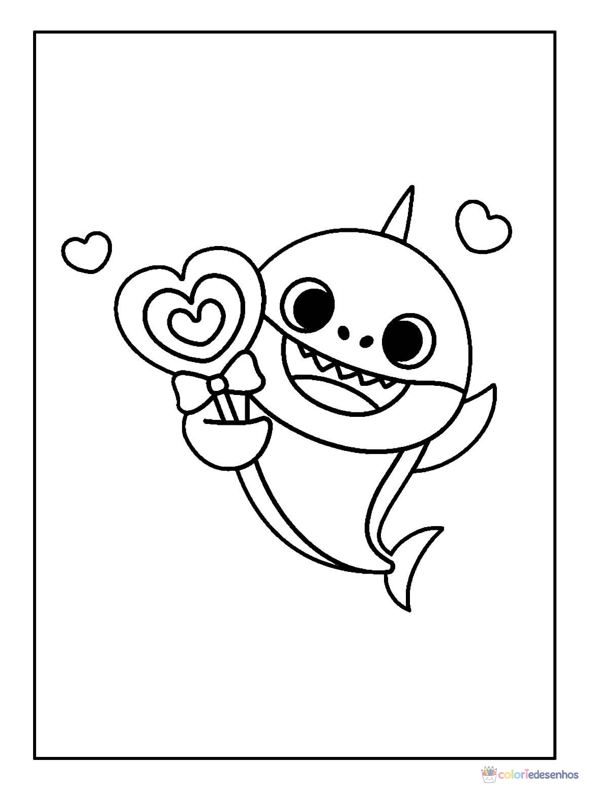 Baby Shark para colorir
