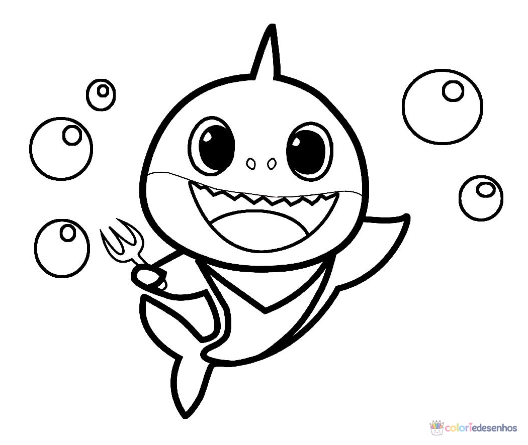 Baby Shark para colorir