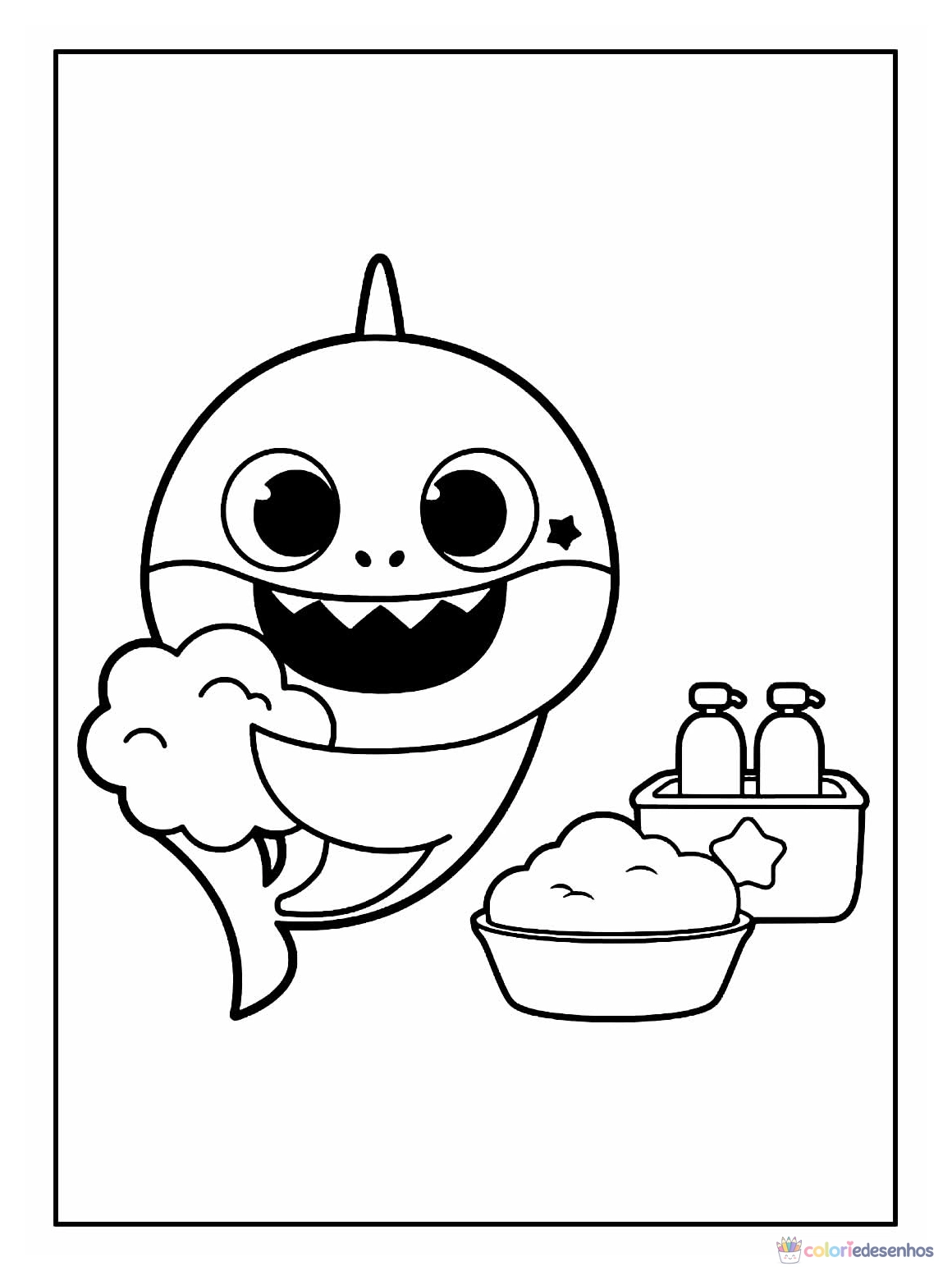 Baby Shark para colorir