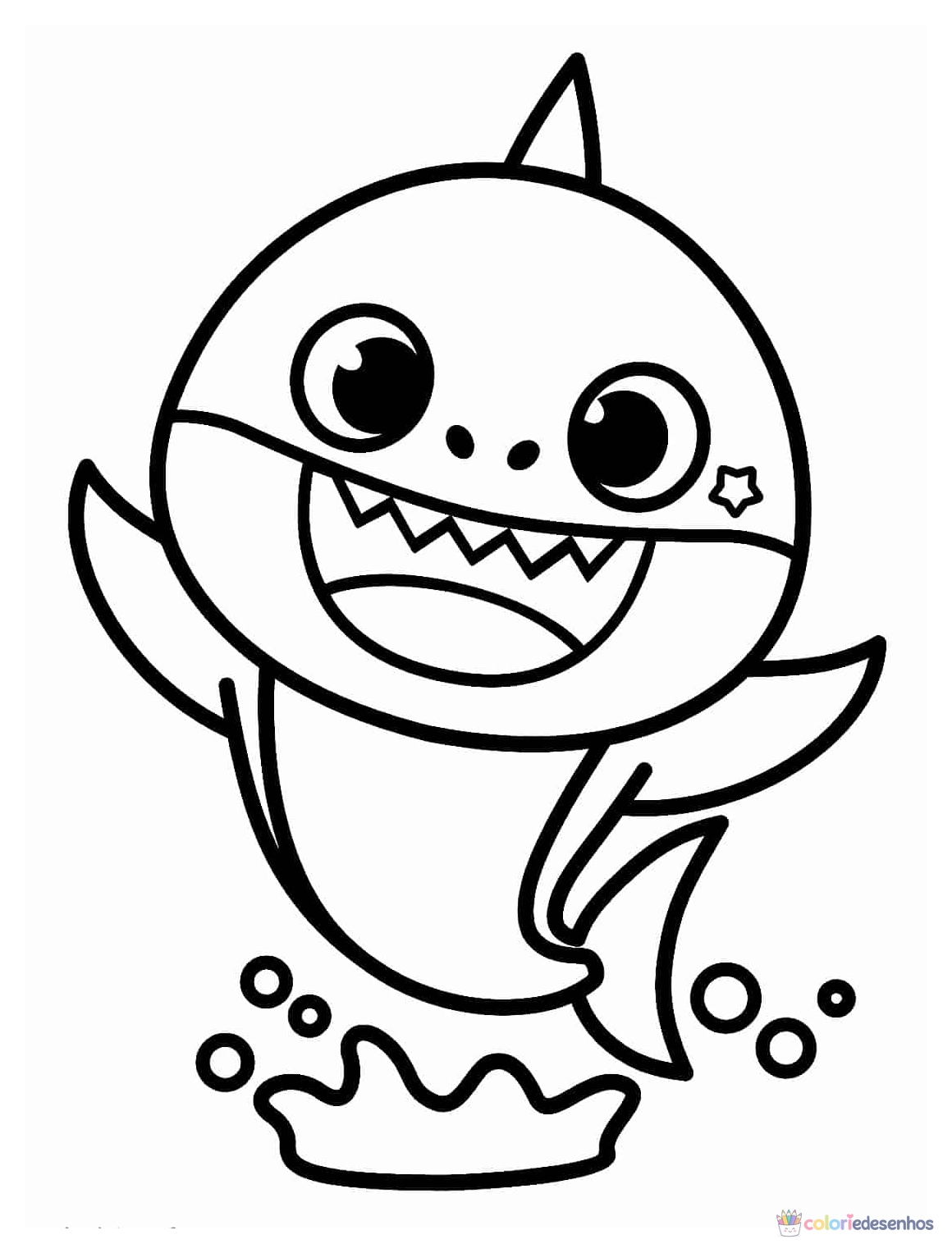 Desenhos de Baby Shark para colorir