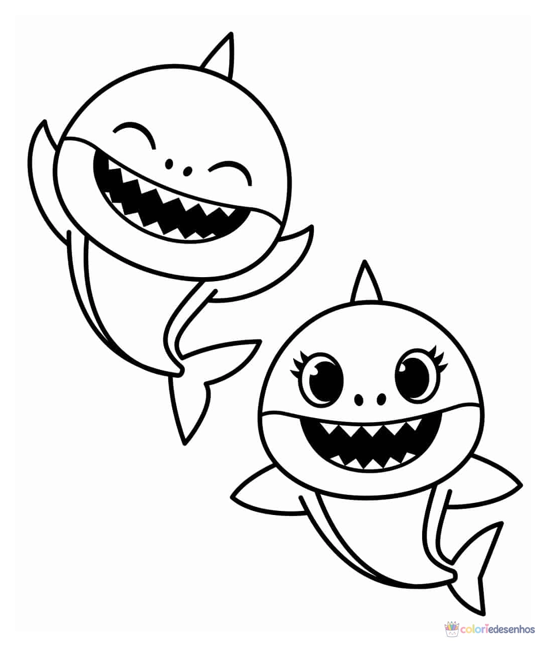 Baby Shark para colorir