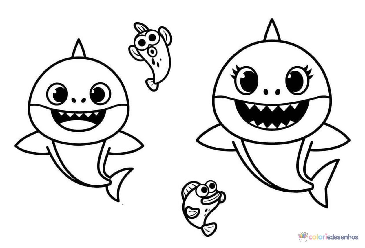 Baby Shark para colorir