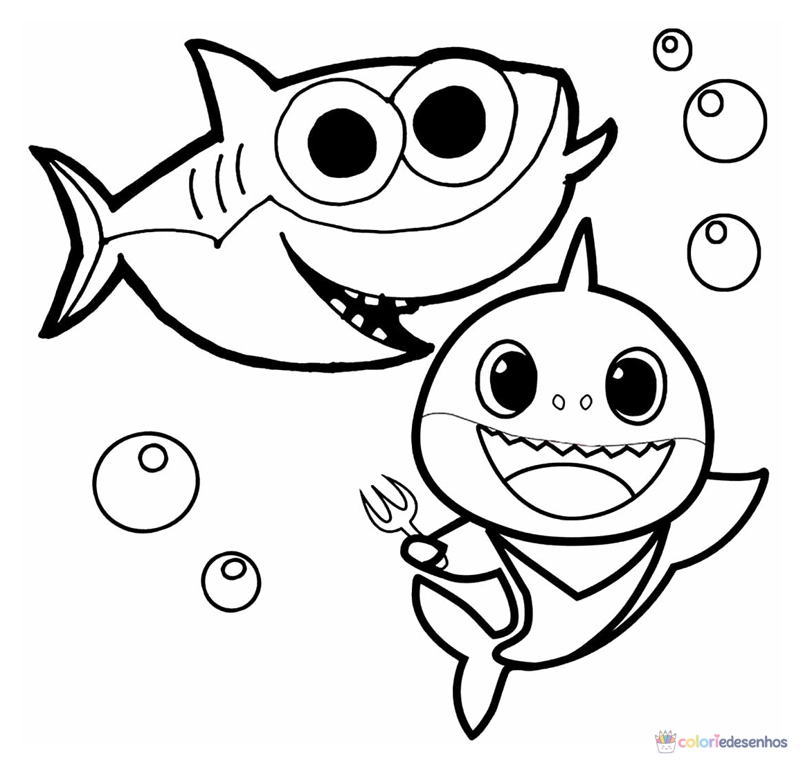 Baby Shark para colorir