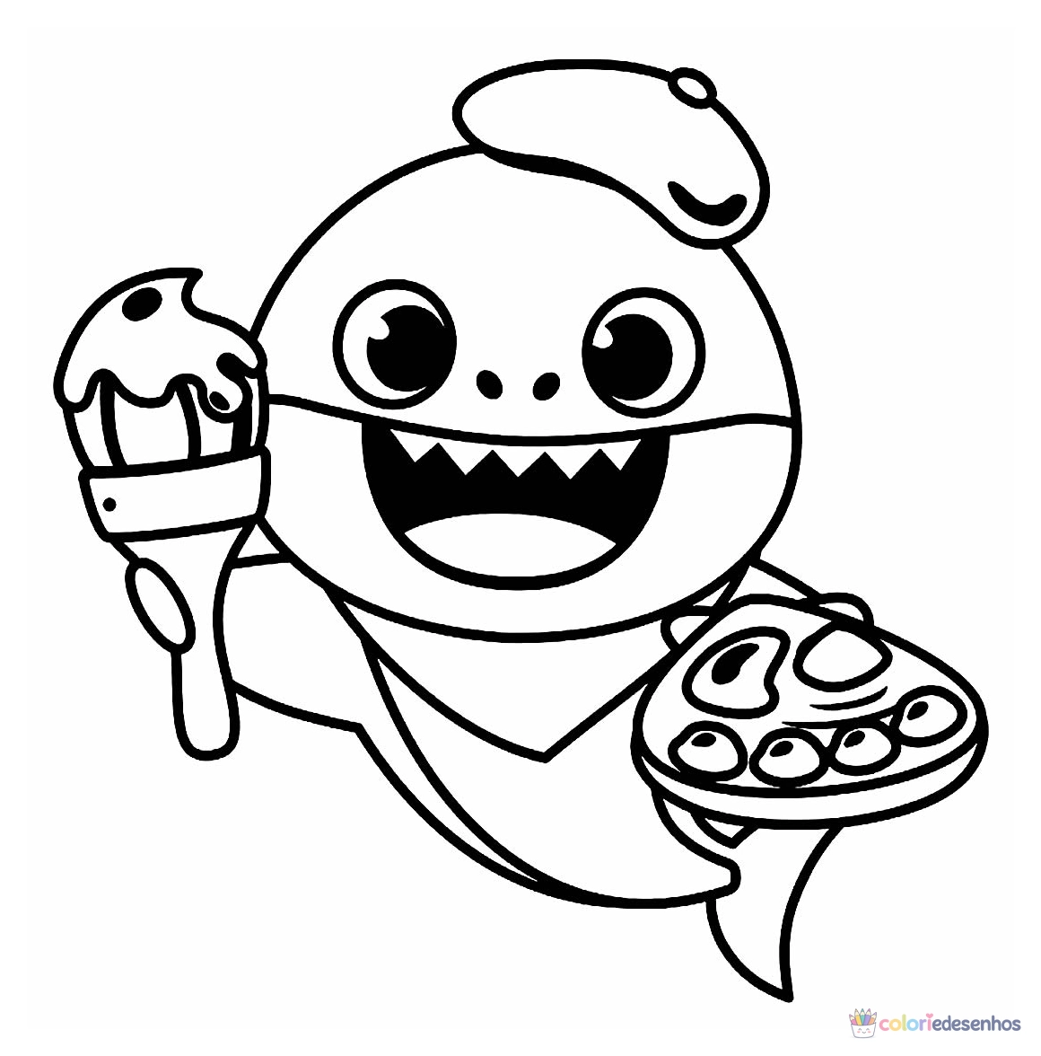 Baby Shark para colorir