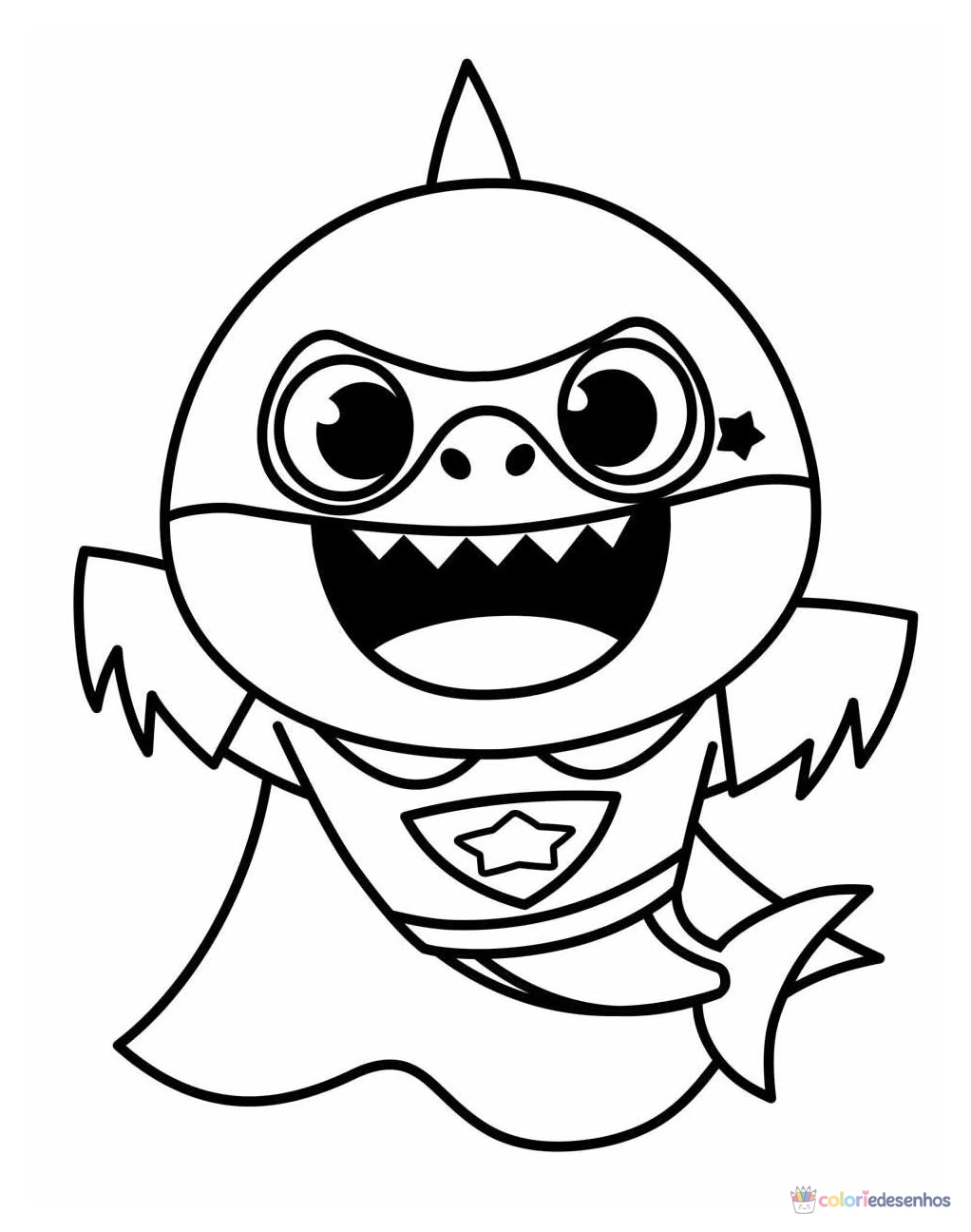 Baby Shark para colorir