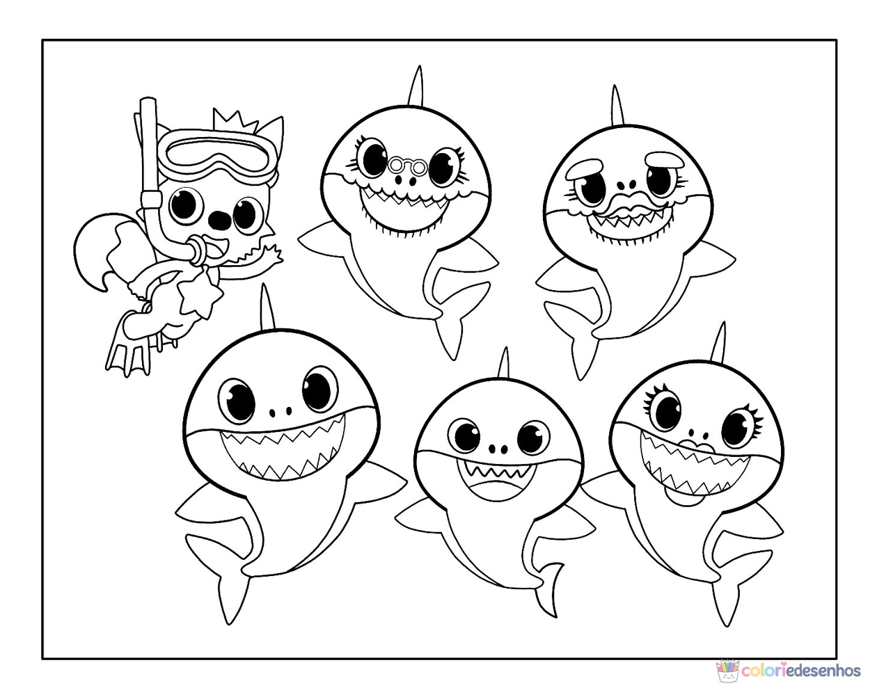 Baby Shark para colorir