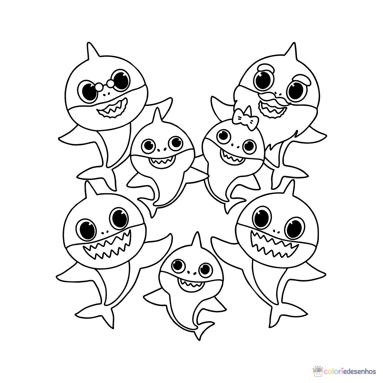 Baby Shark para colorir