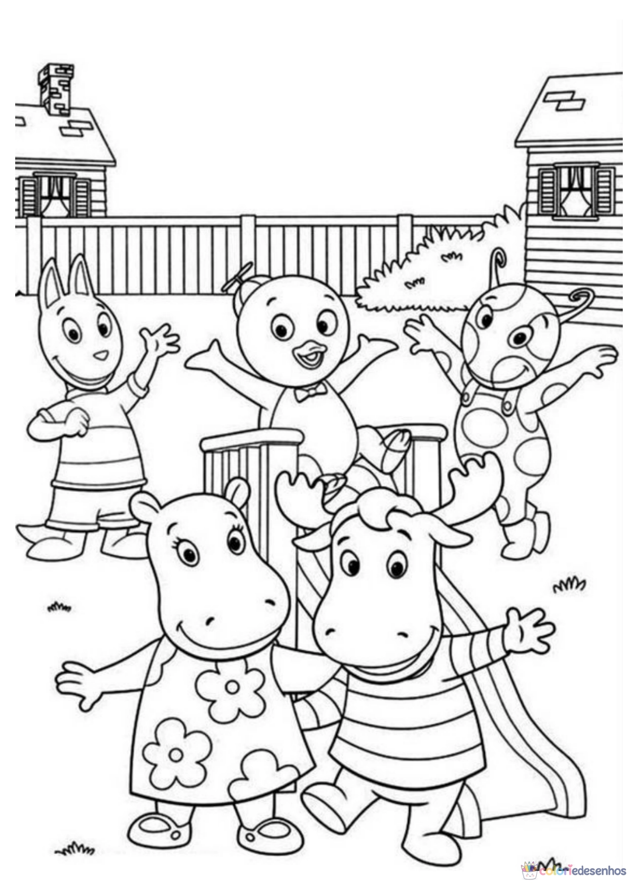 Backyardigans para imprimir e colorir para colorir