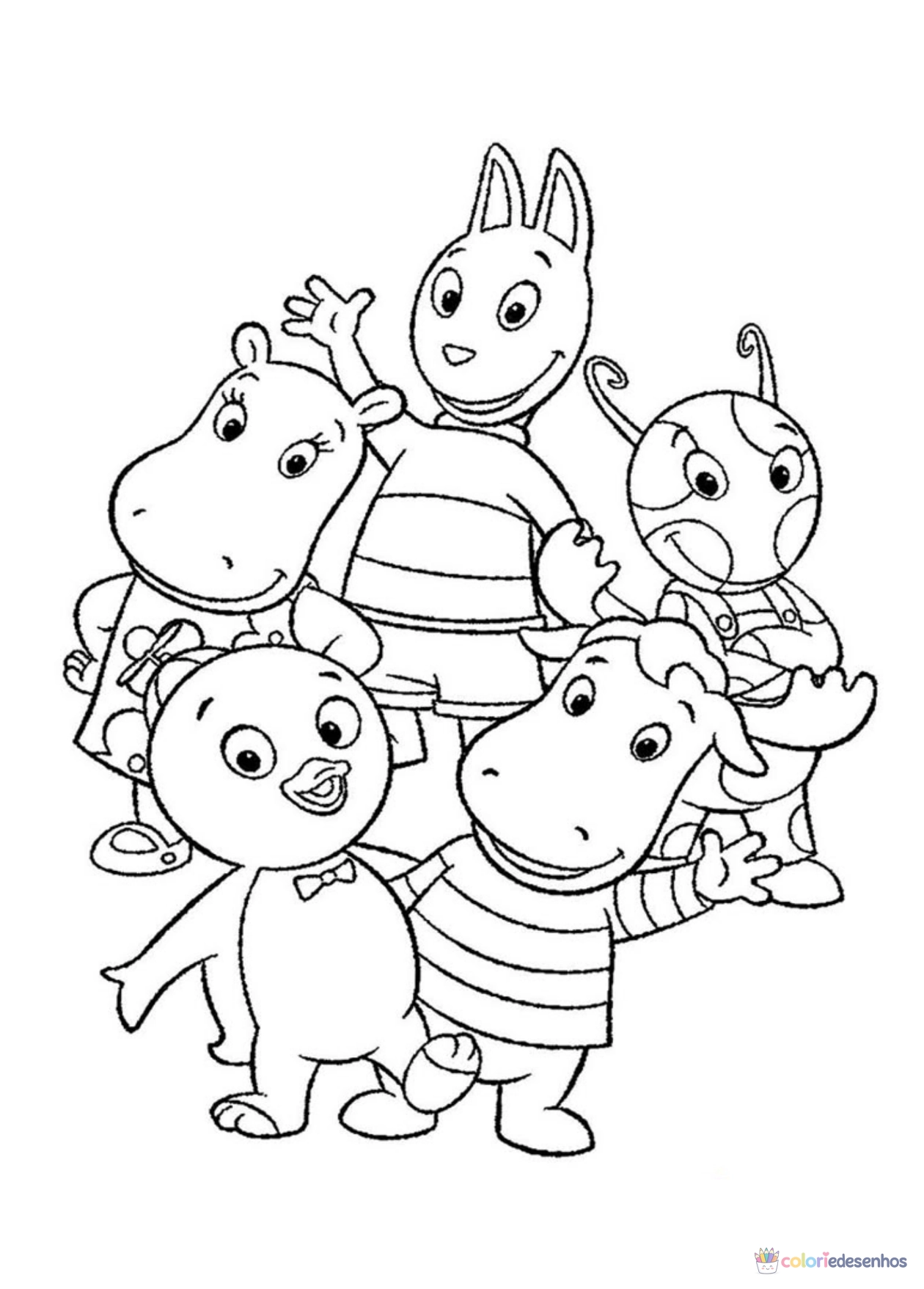 Backyardigans para imprimir e colorir para colorir