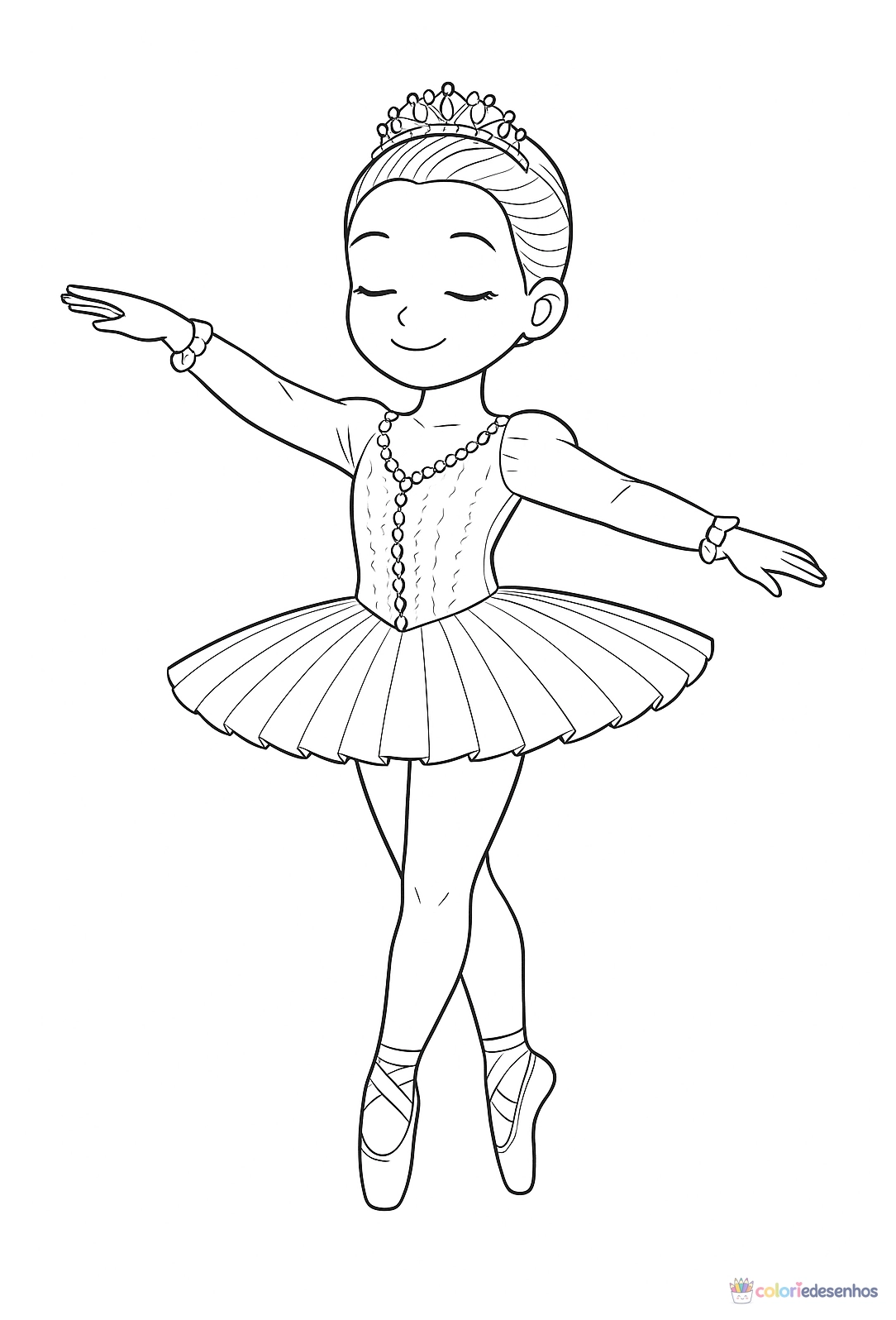 Bailarina para colorir