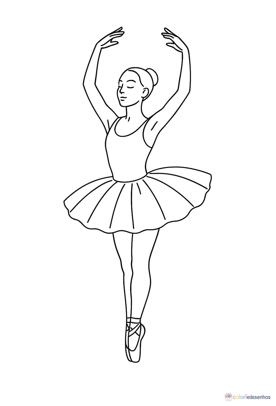 Bailarina para colorir
