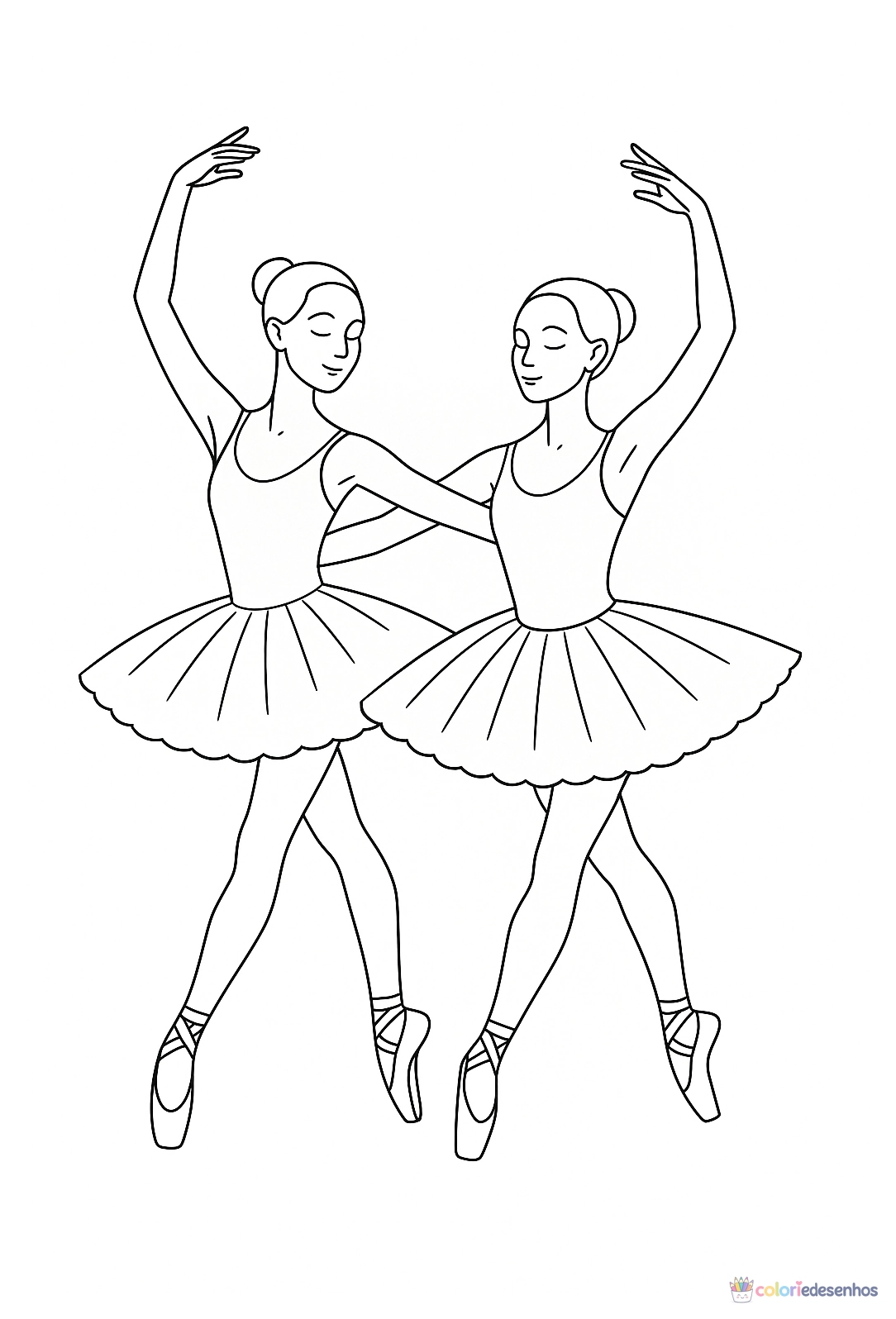 Bailarina para colorir
