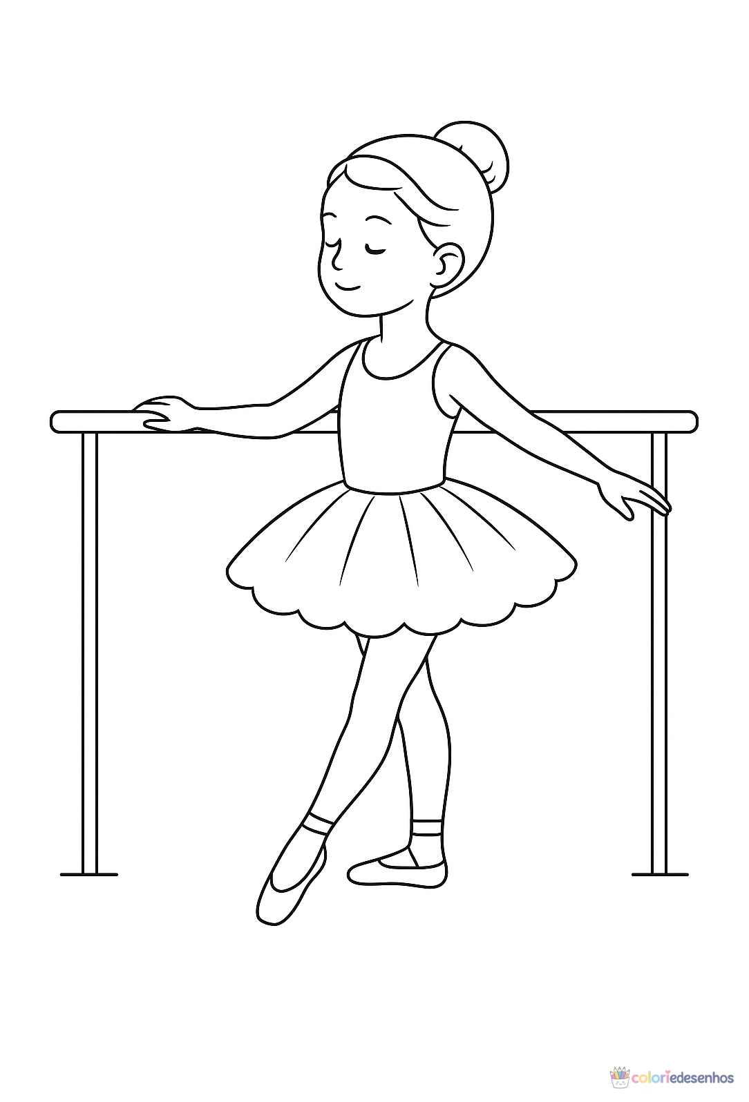 Bailarina para colorir