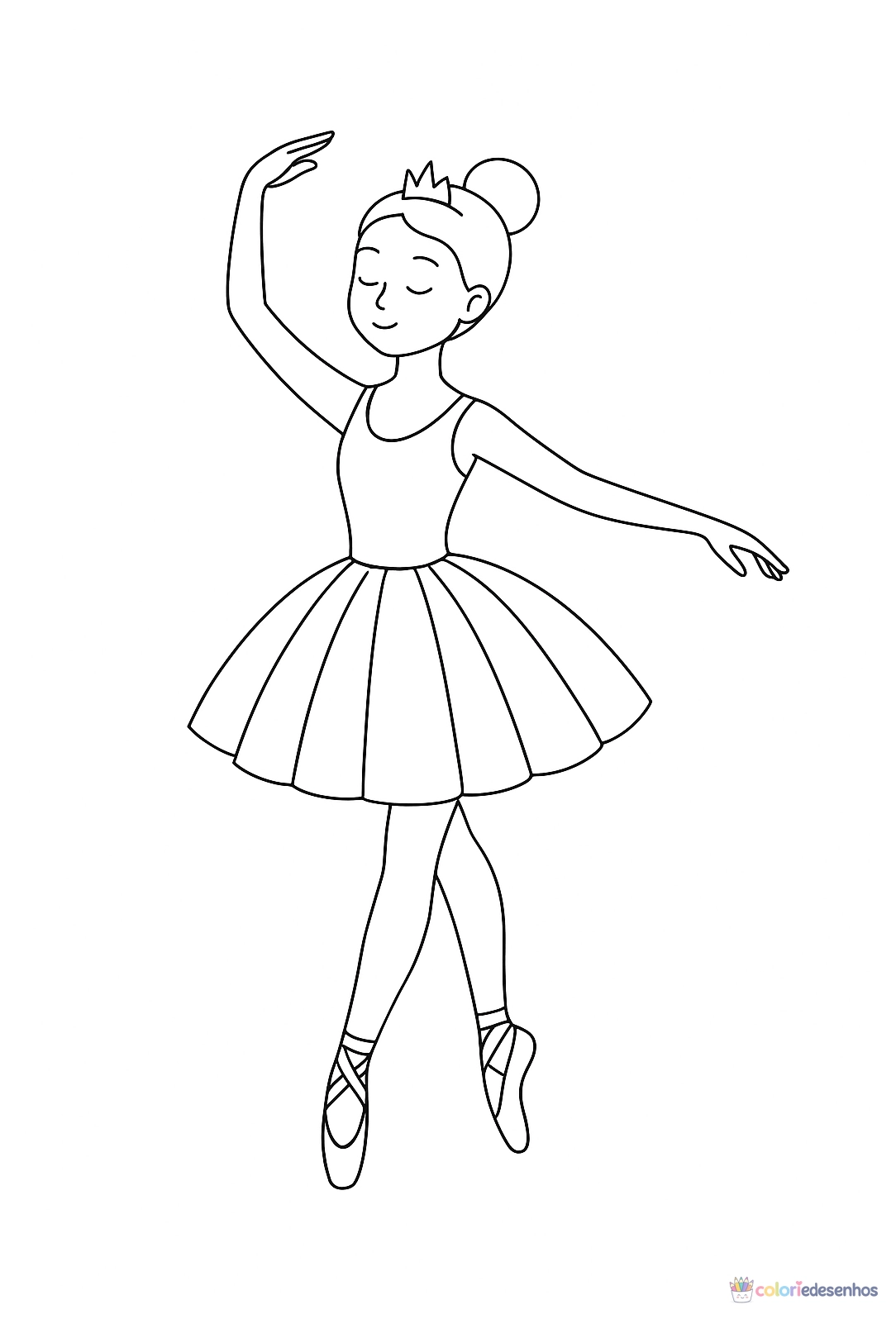 Bailarina para colorir
