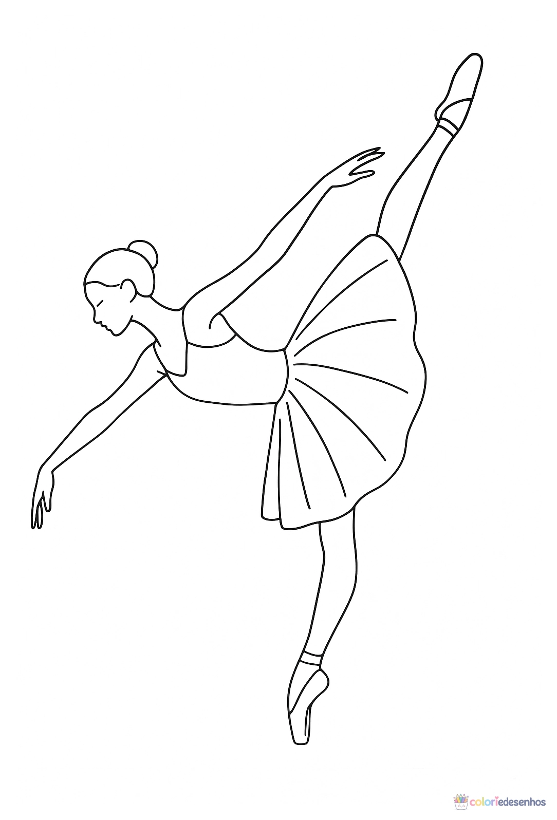 Bailarina para colorir