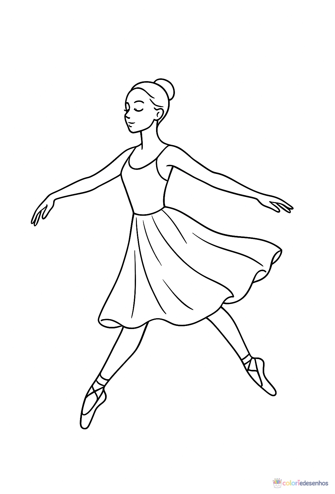 Bailarina para colorir