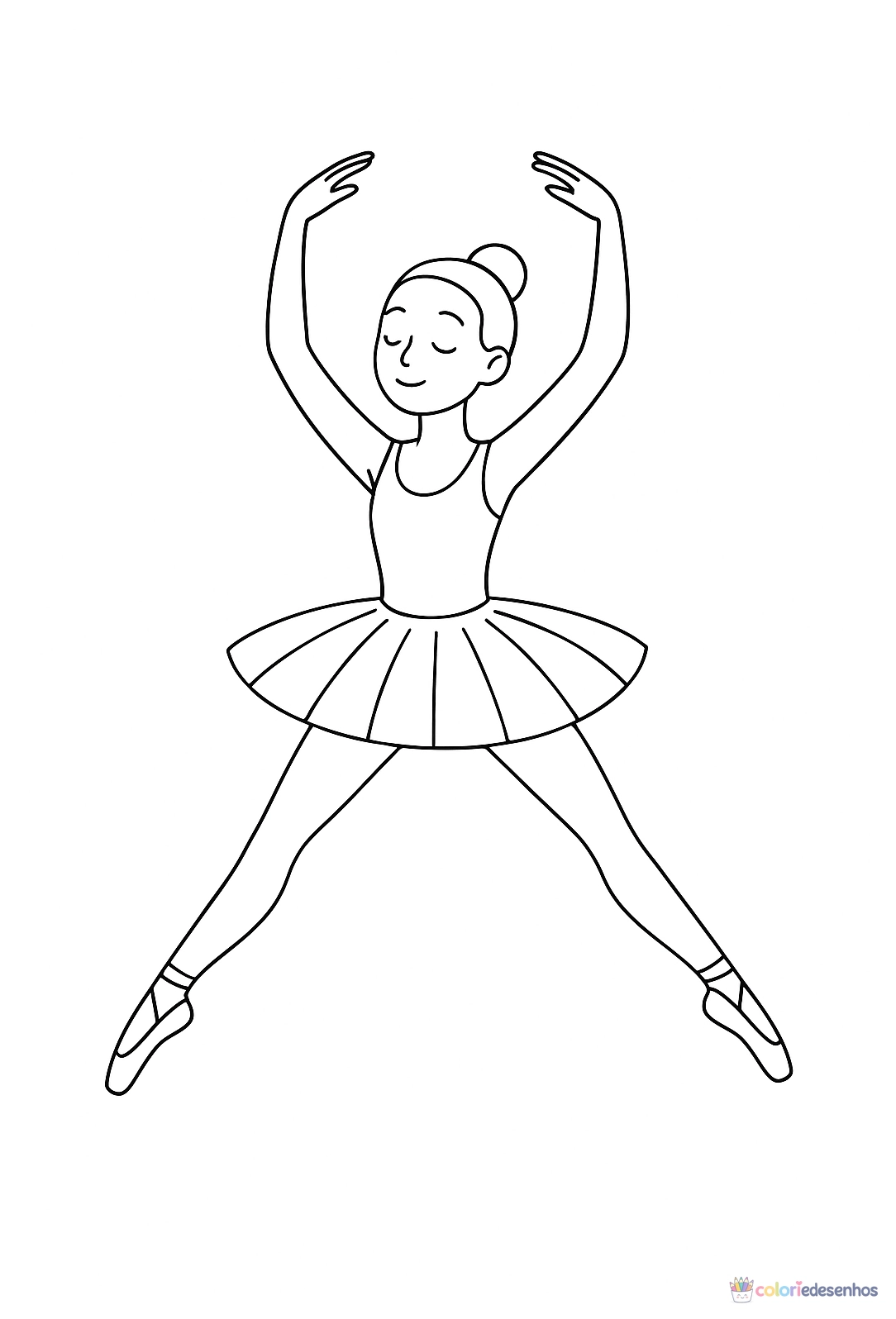Bailarina para colorir