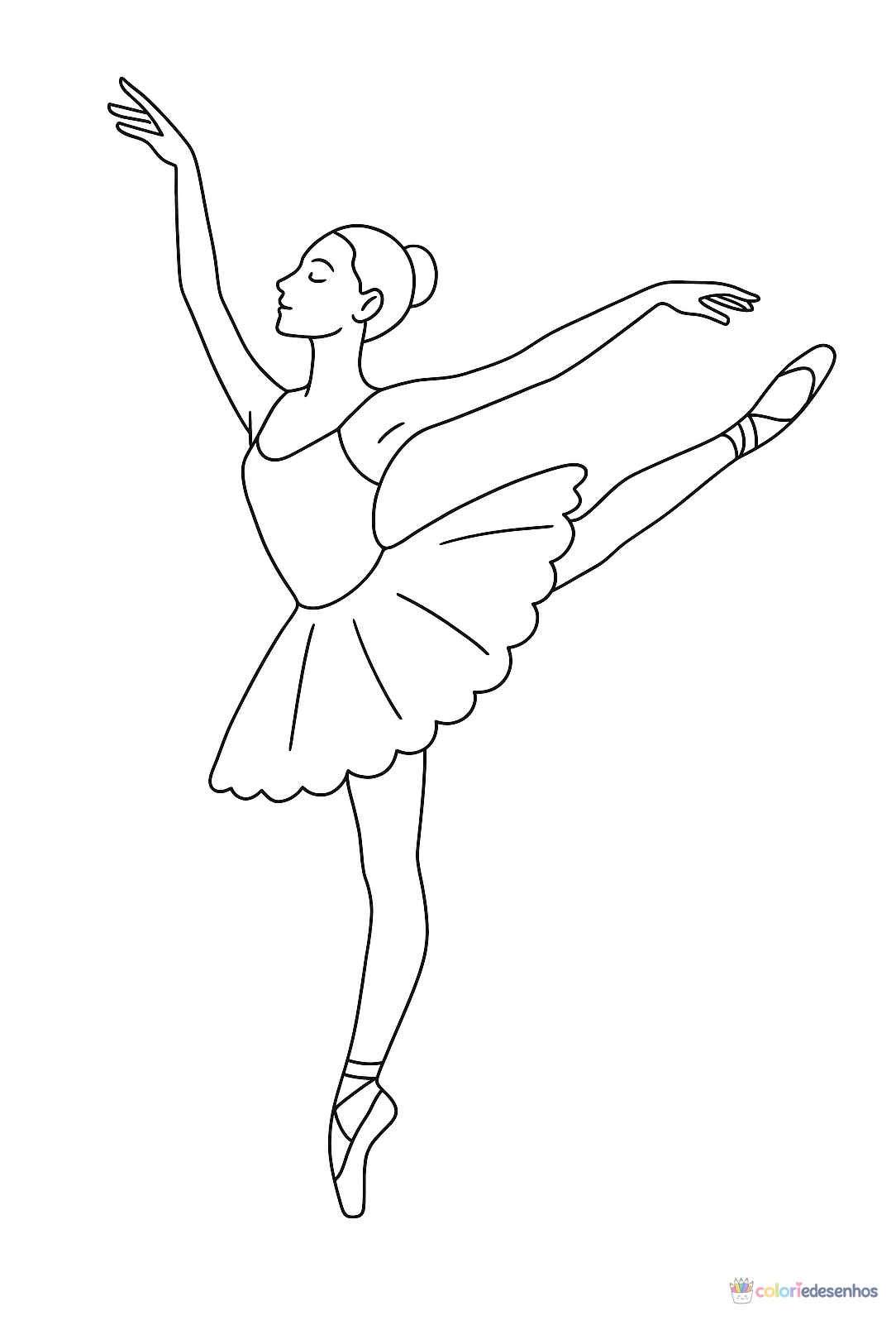 Bailarina para colorir