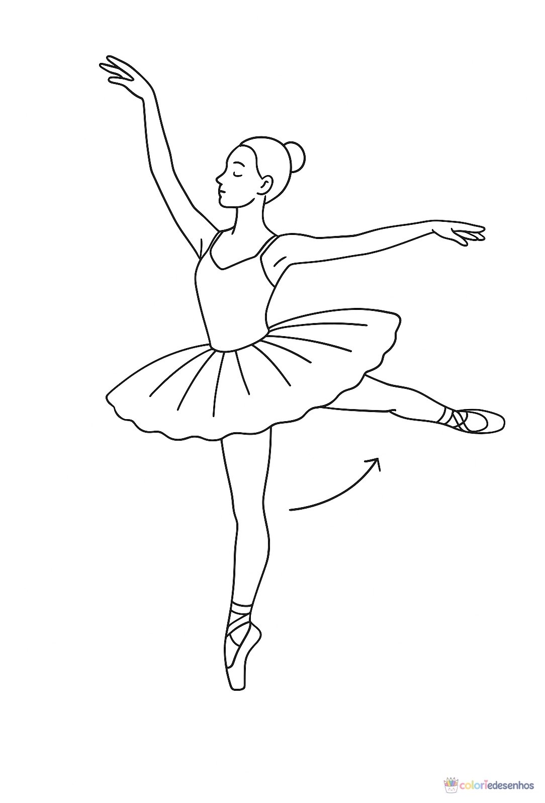 Bailarina para colorir