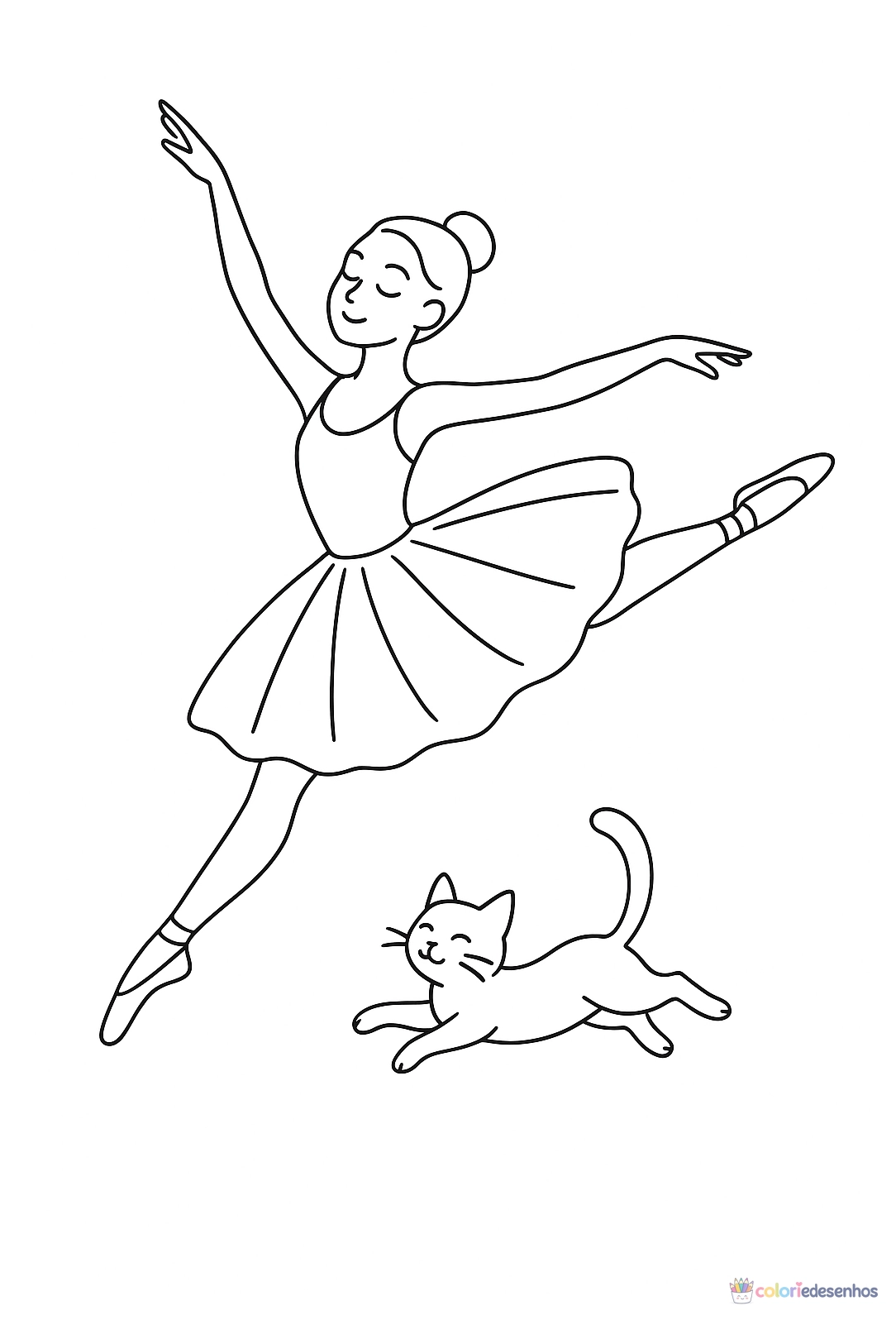 Bailarina para colorir