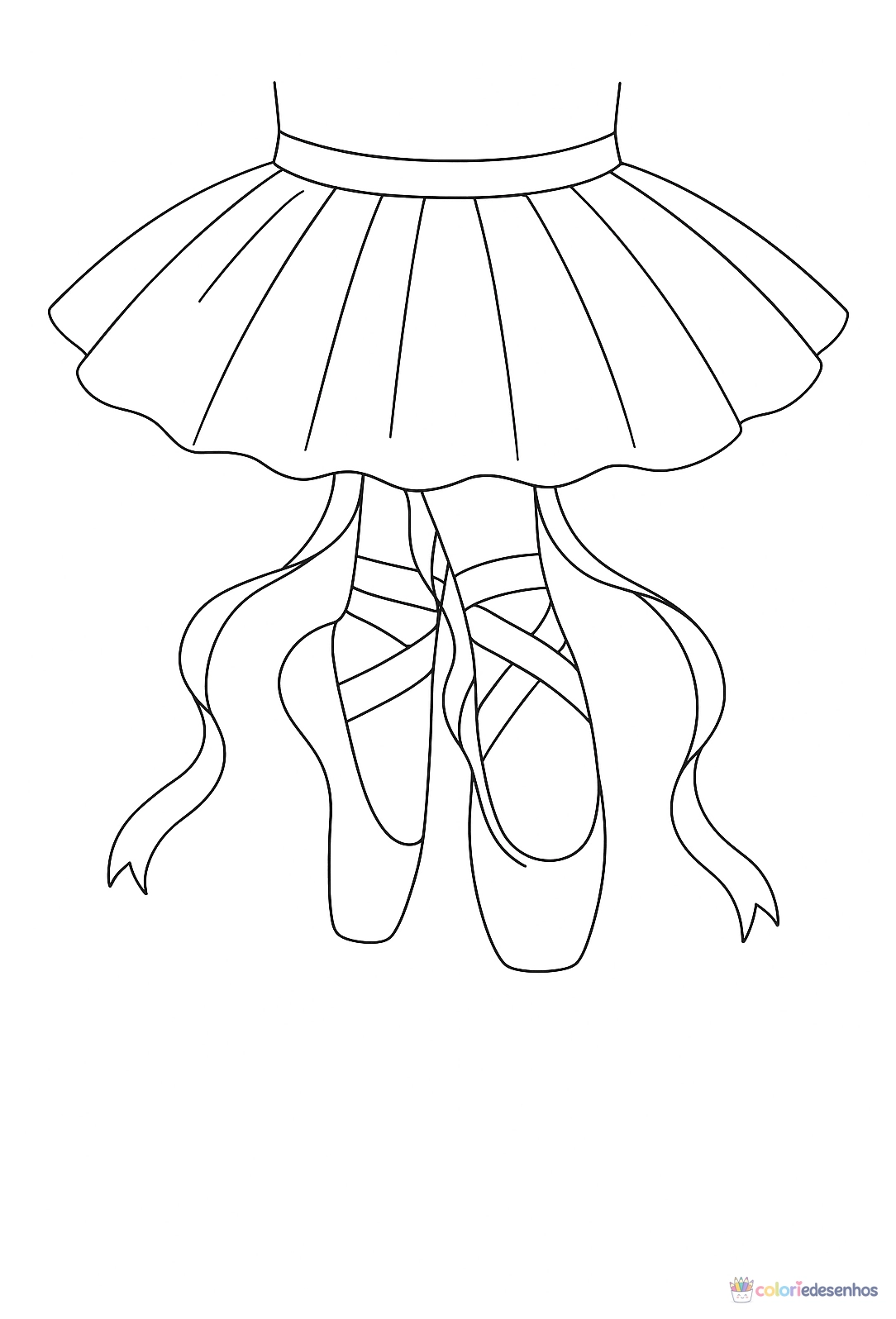 Bailarina para colorir
