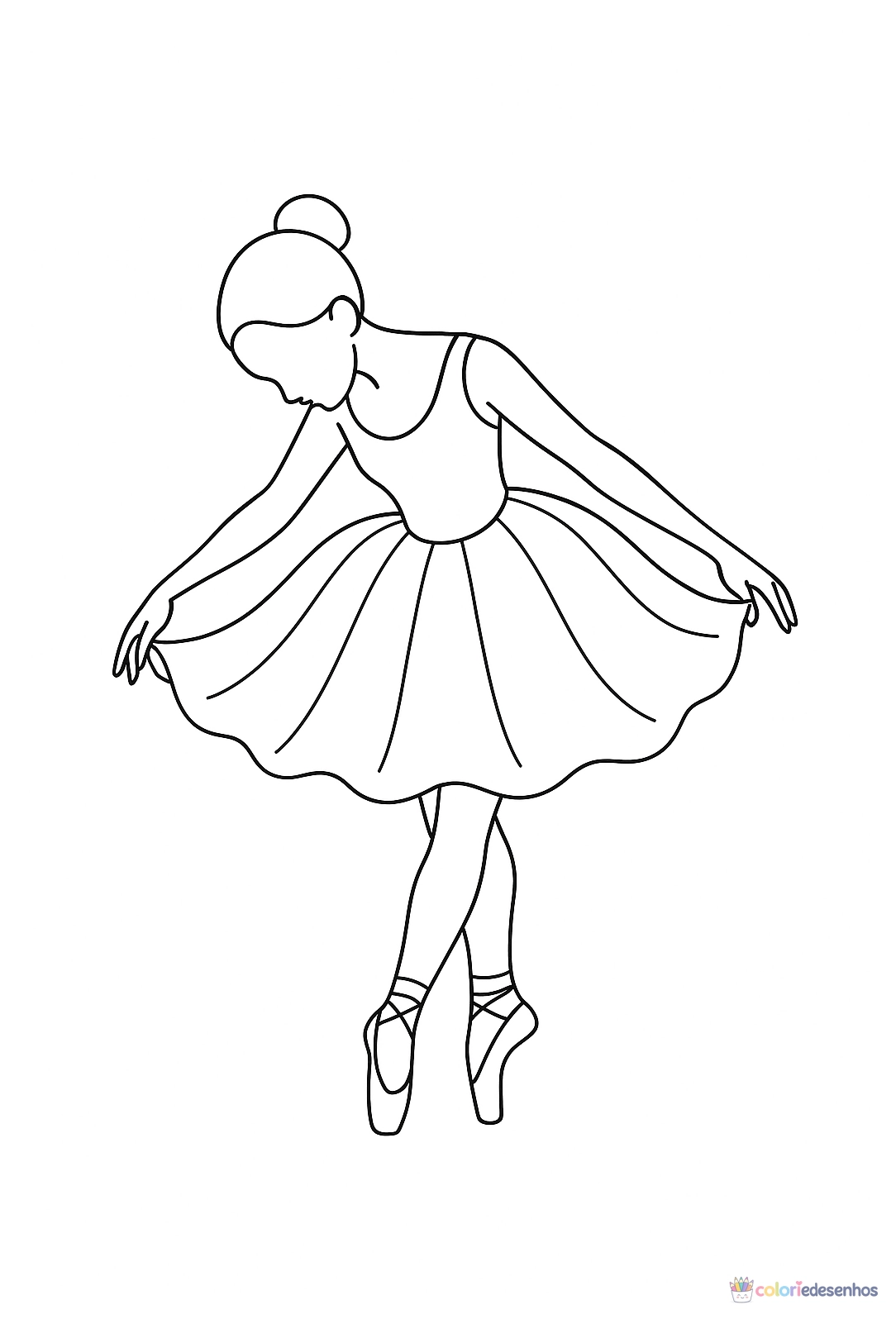 Bailarina para colorir