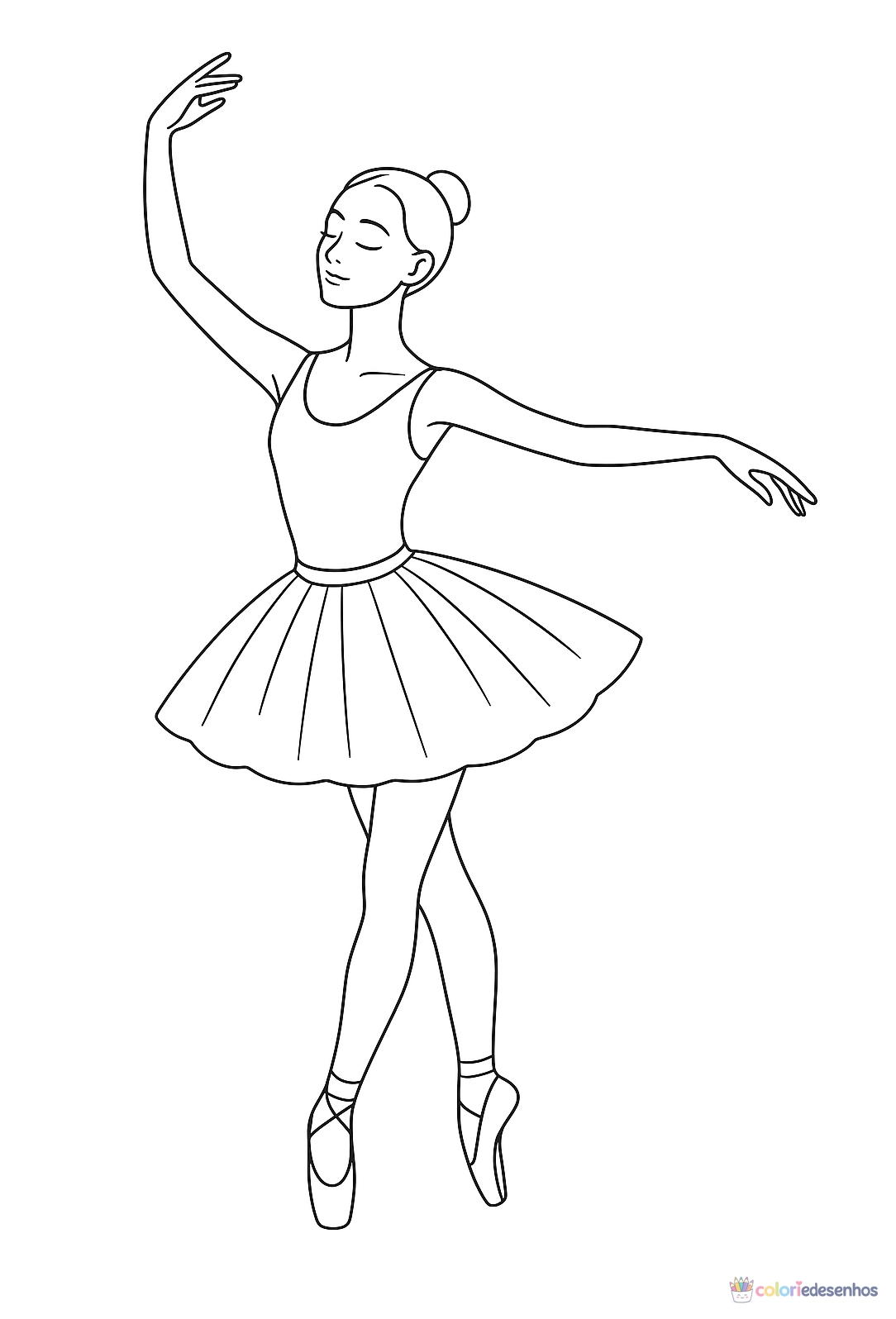 Bailarina para colorir