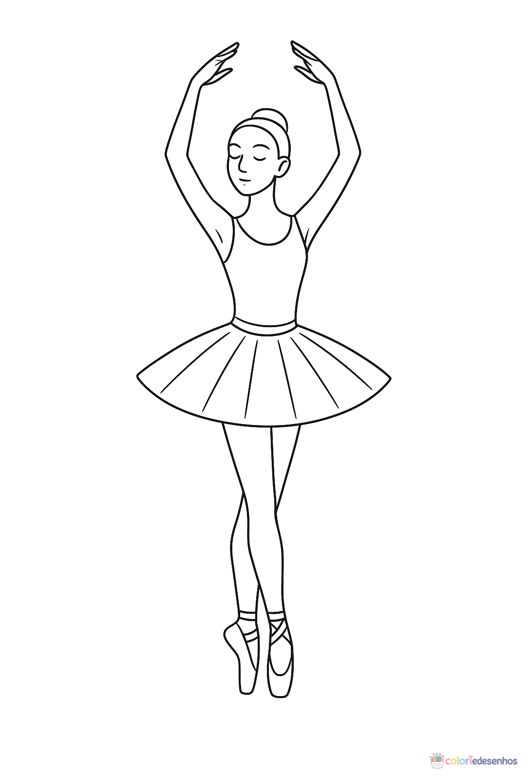 Bailarina para colorir