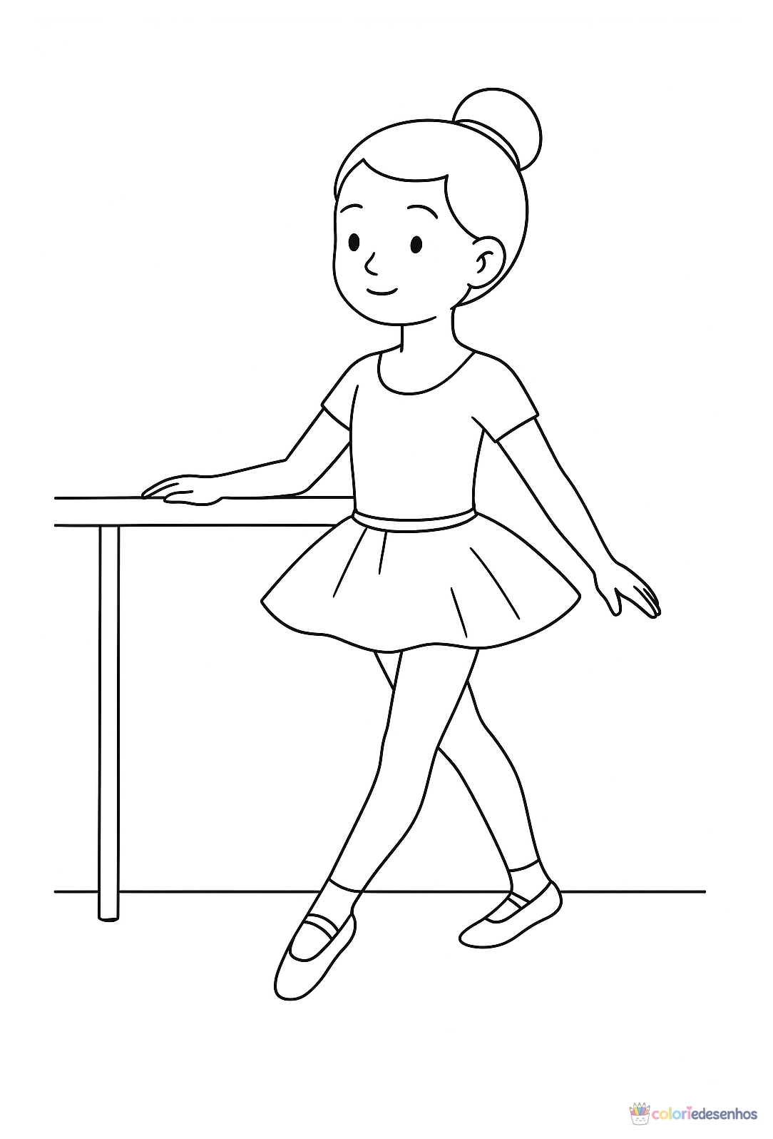 Bailarina para colorir