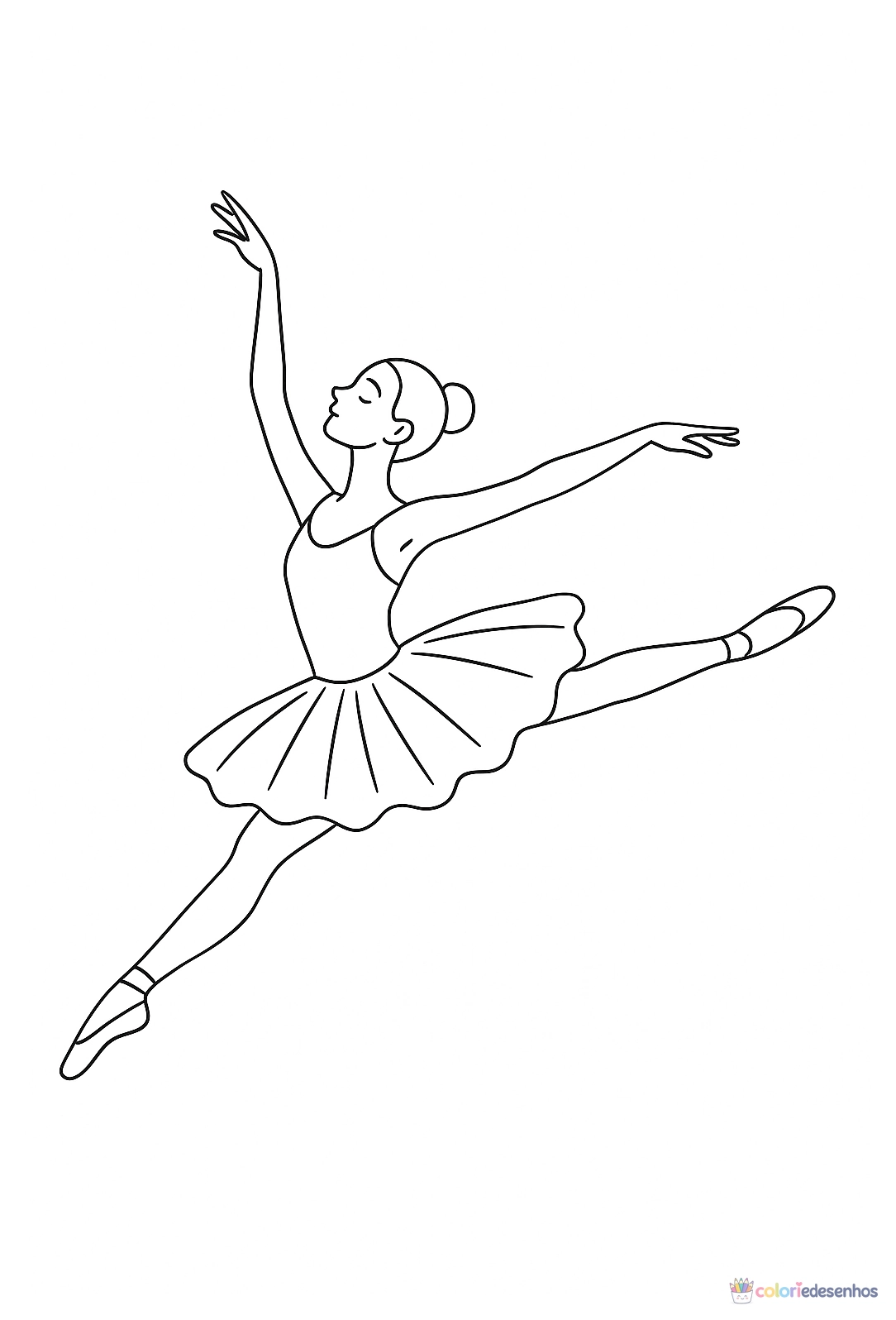 Bailarina para colorir