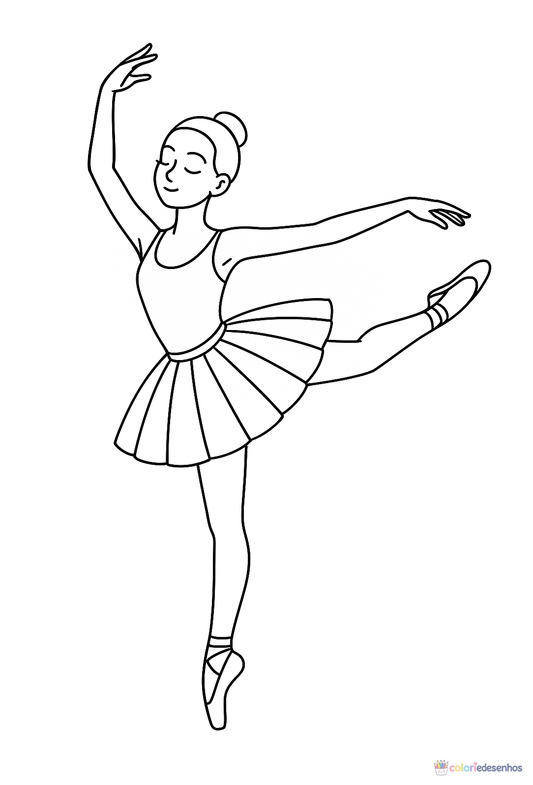 Bailarina para colorir