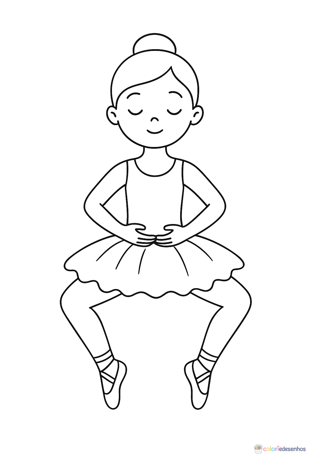 Bailarina para colorir