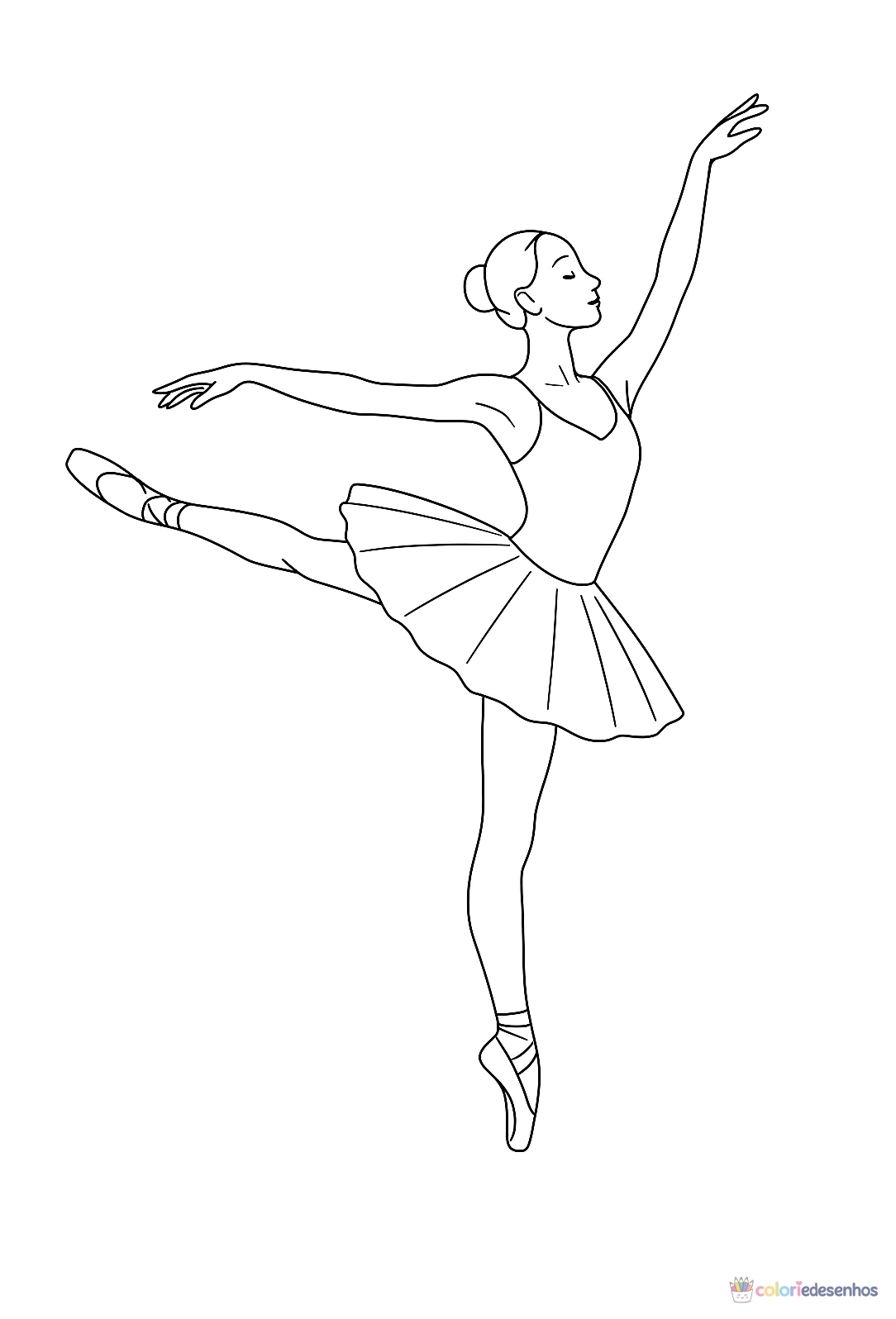 Bailarina para colorir