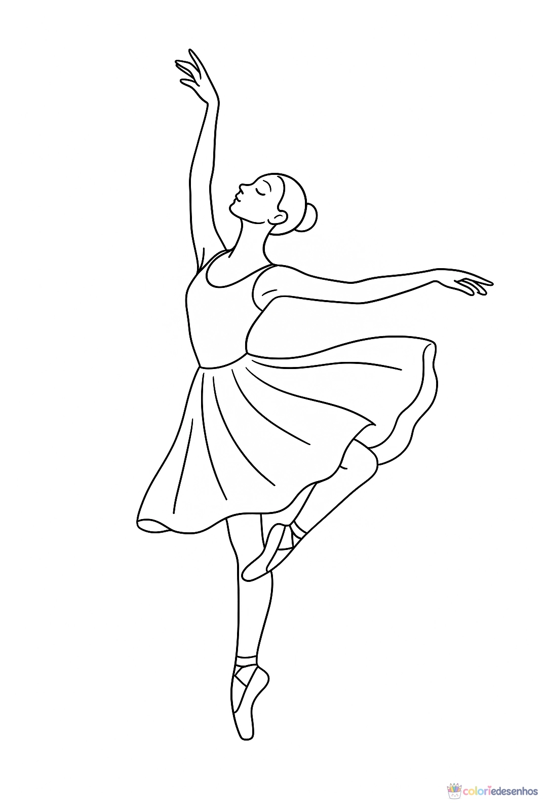 Bailarina para colorir