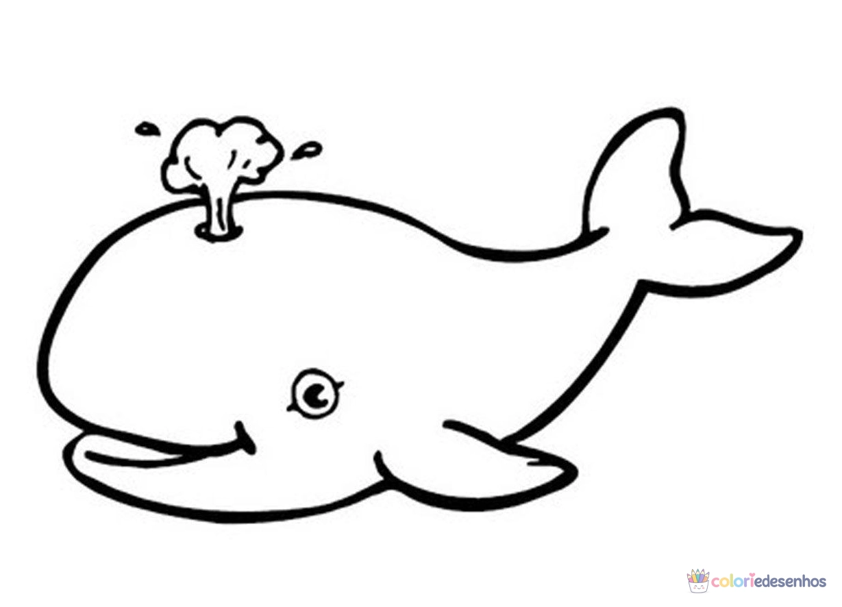 Desenhos de Baleias para colorir