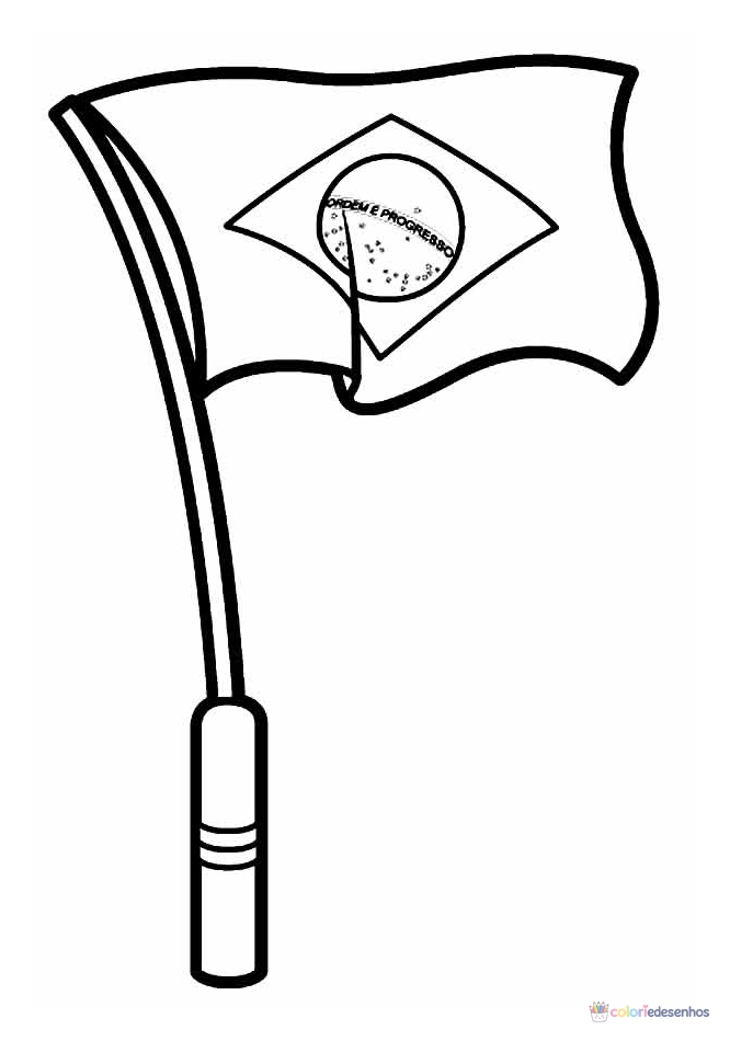 Desenhos de Bandeira do Brasil para colorir