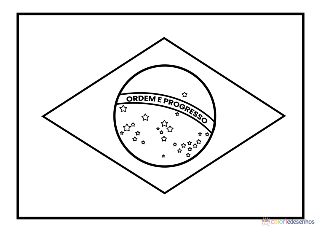 Bandeira do Brasil para colorir