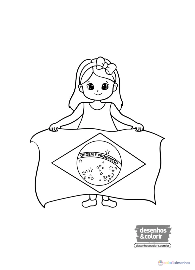 Bandeira do Brasil para colorir