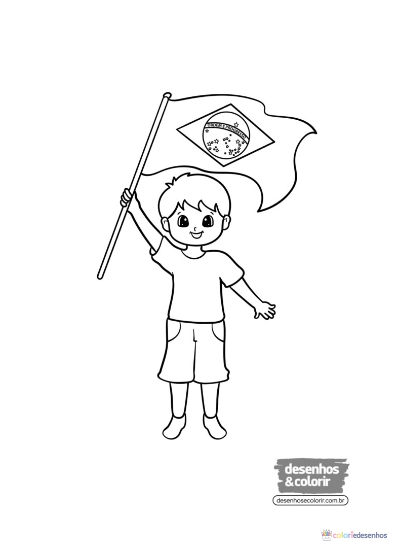 Bandeira do Brasil para colorir