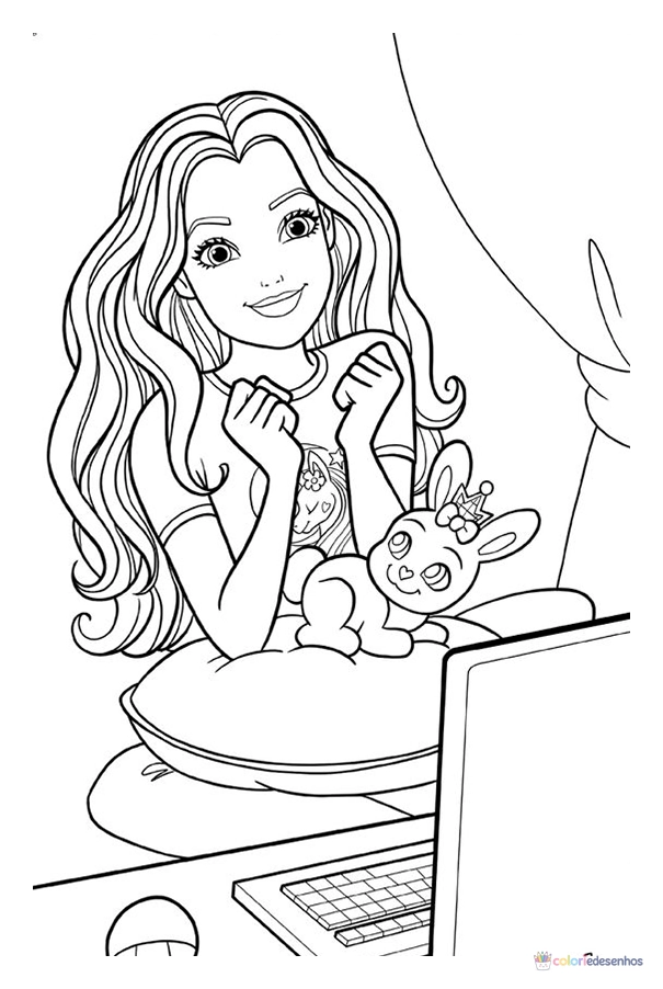 Barbie para colorir