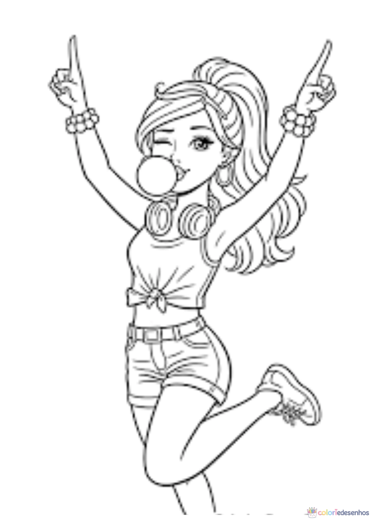 Barbie para imprimir e colorir para colorir