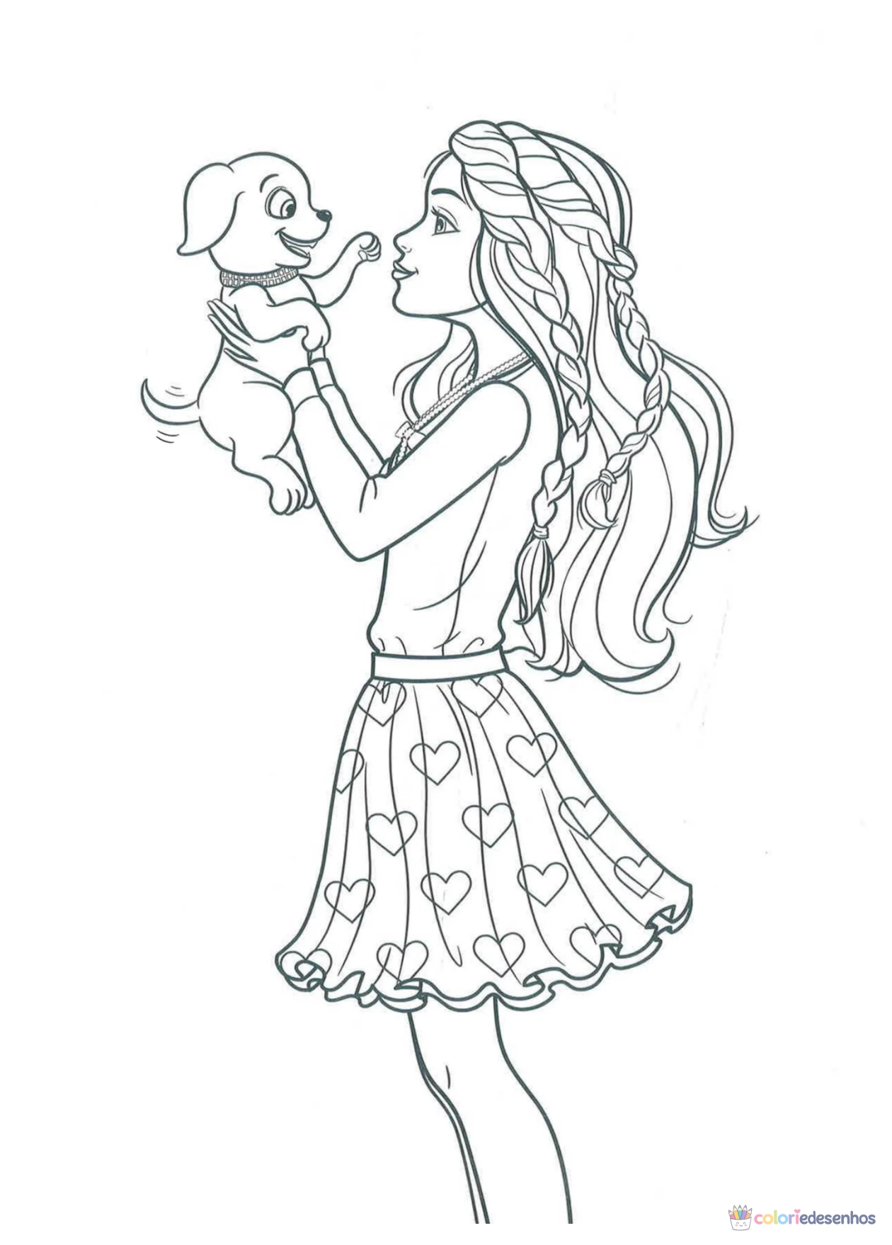 Barbie para imprimir e colorir para colorir