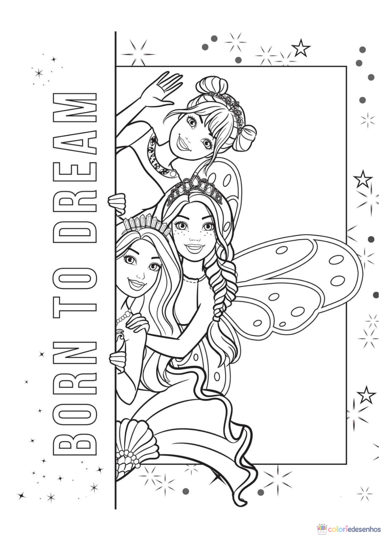 Barbie para imprimir e colorir para colorir