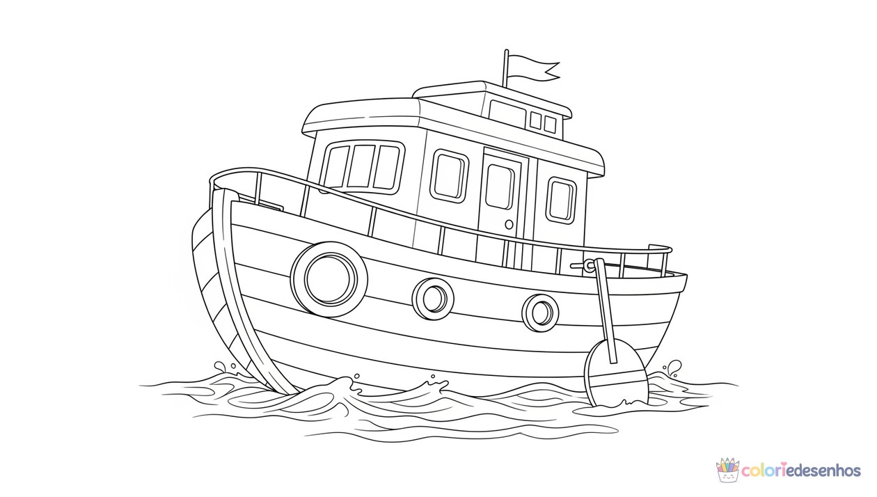 Desenhos de Barcos para colorir