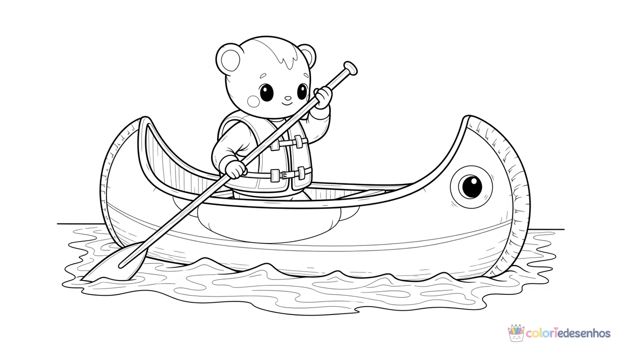 Barco para imprimir e colorir para colorir