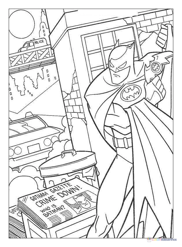 Desenhos de Batman para colorir
