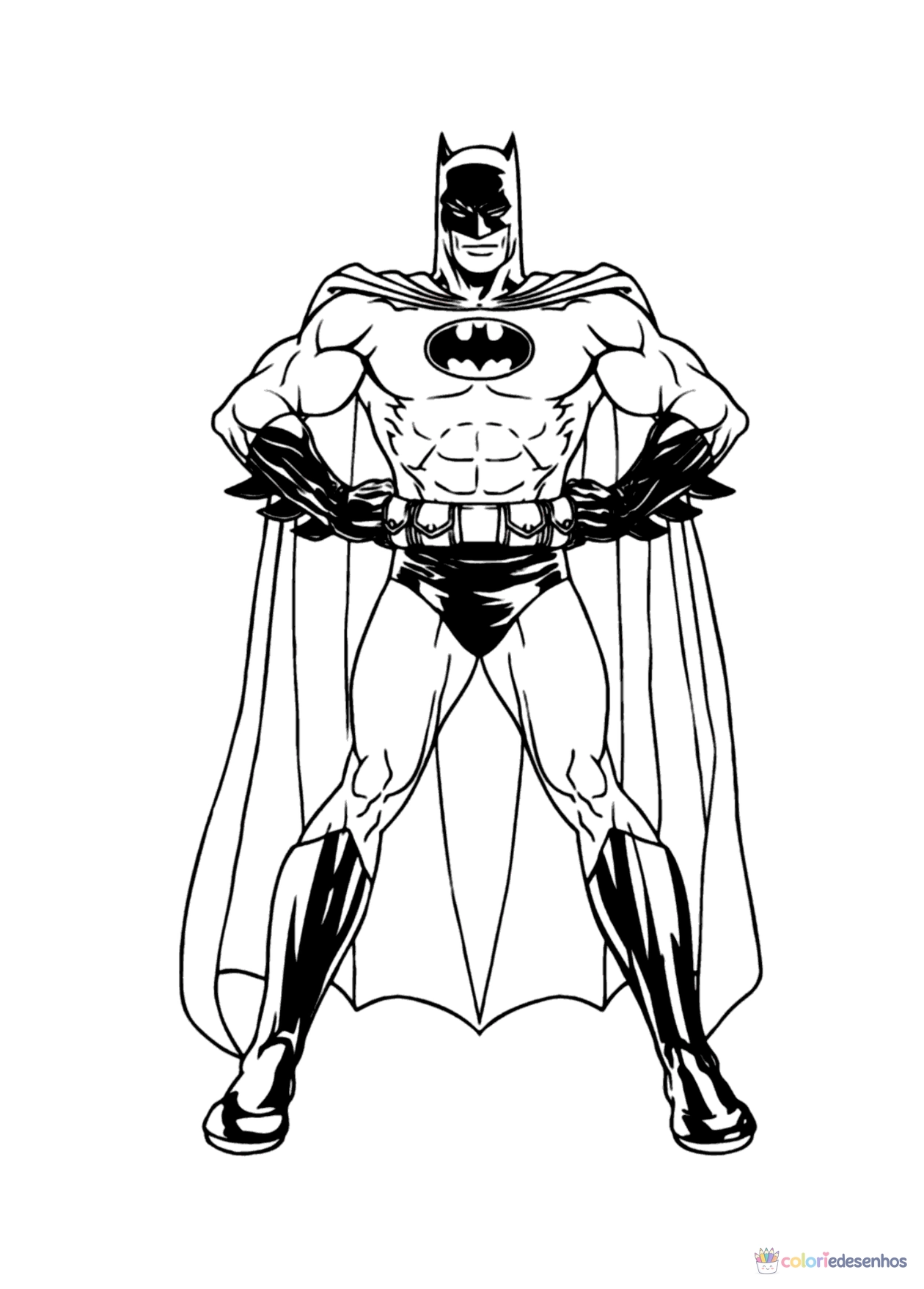 Batman para imprimir e colorir para colorir