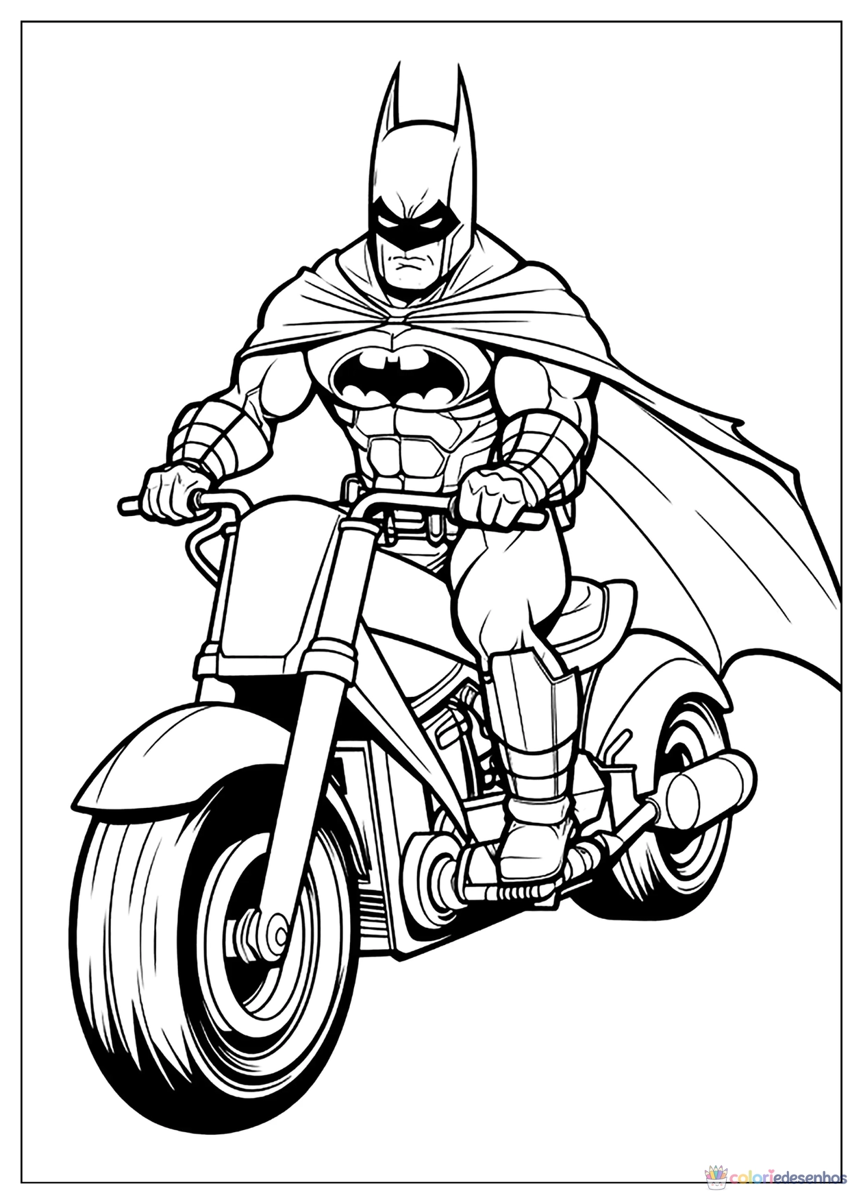 Batman para imprimir e colorir para colorir