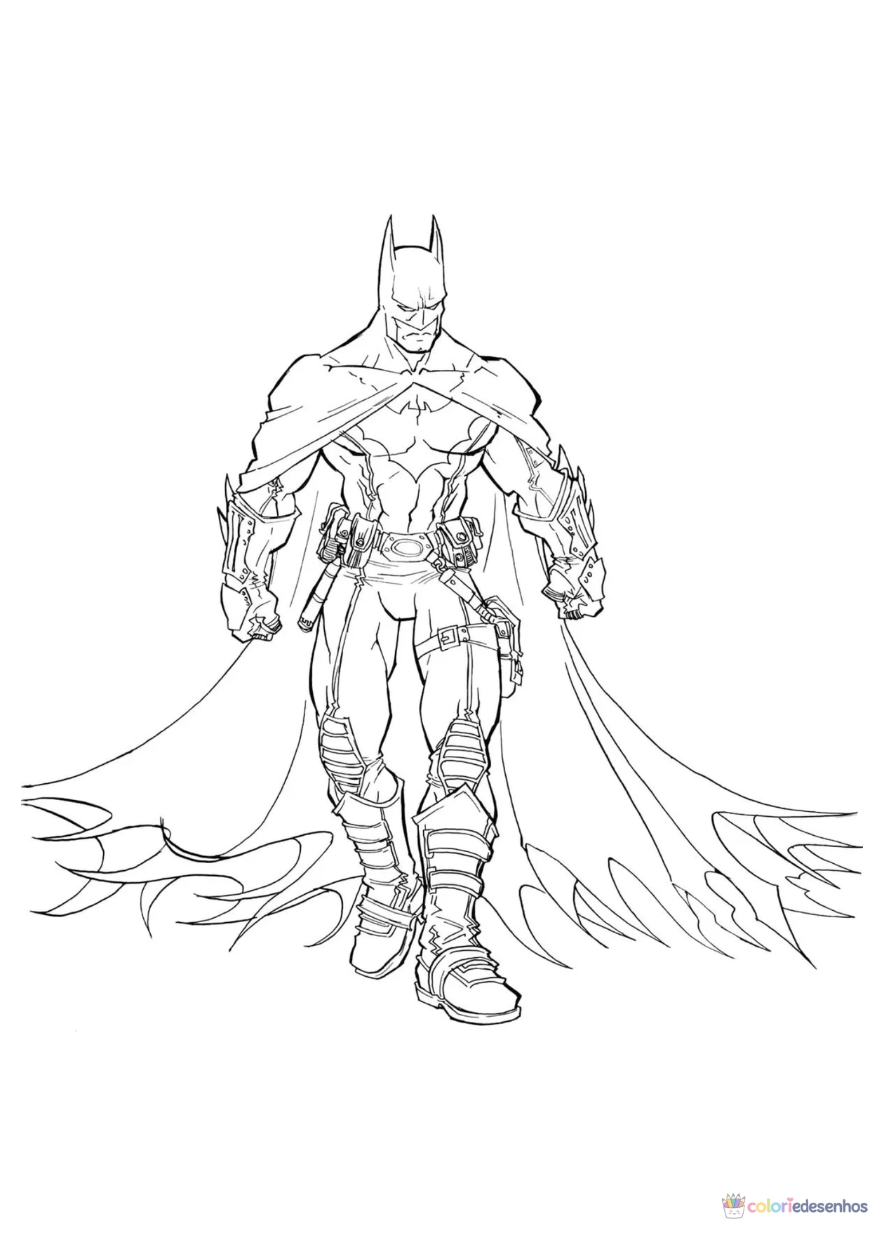 Batman para imprimir e colorir para colorir